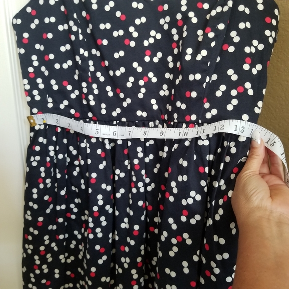 GAP Navy blue polkadot spaghetti strap dress - Picture 4 of 6